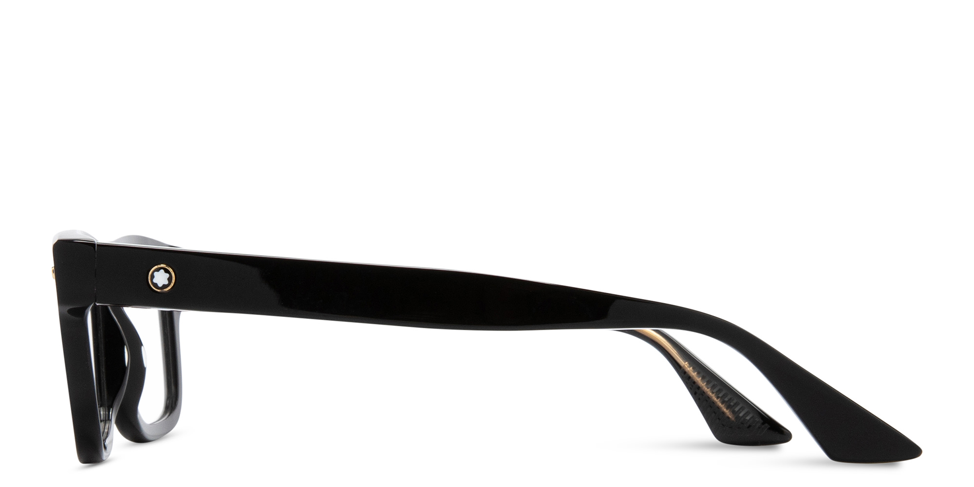 Shop MONTBLANC Rectangle Eyeglasses in Black online.