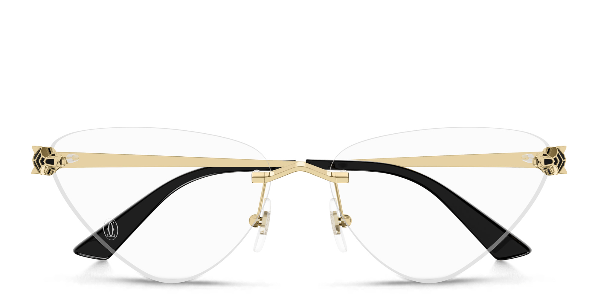 Cartier Panthère de Cartier Rimless Wide Cat-Eye Eyeglasses in Gold – Product Photo 1