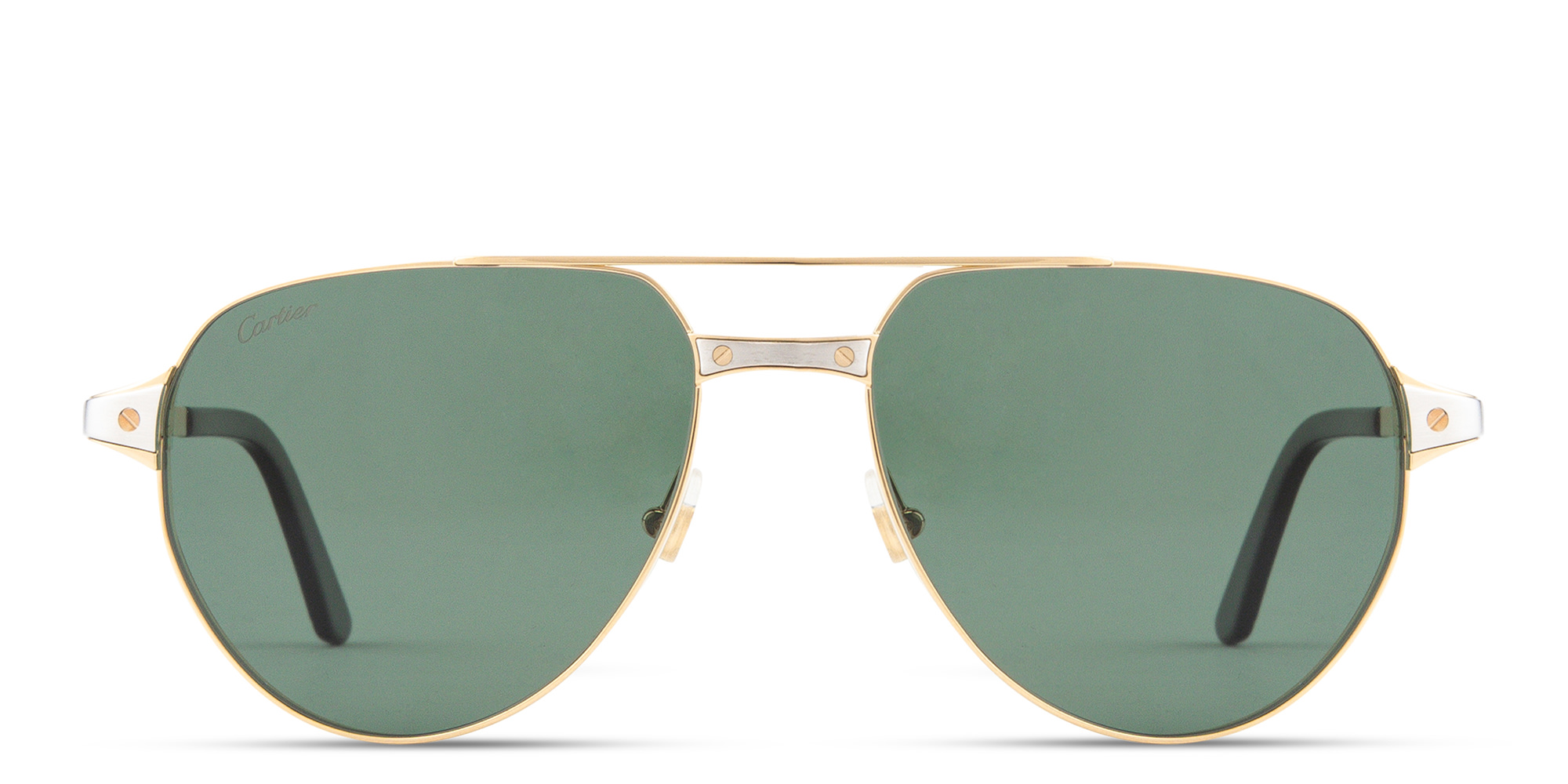 Gold Plated Cartier Santos Sunglasses Gold Cartier Santos Glasses