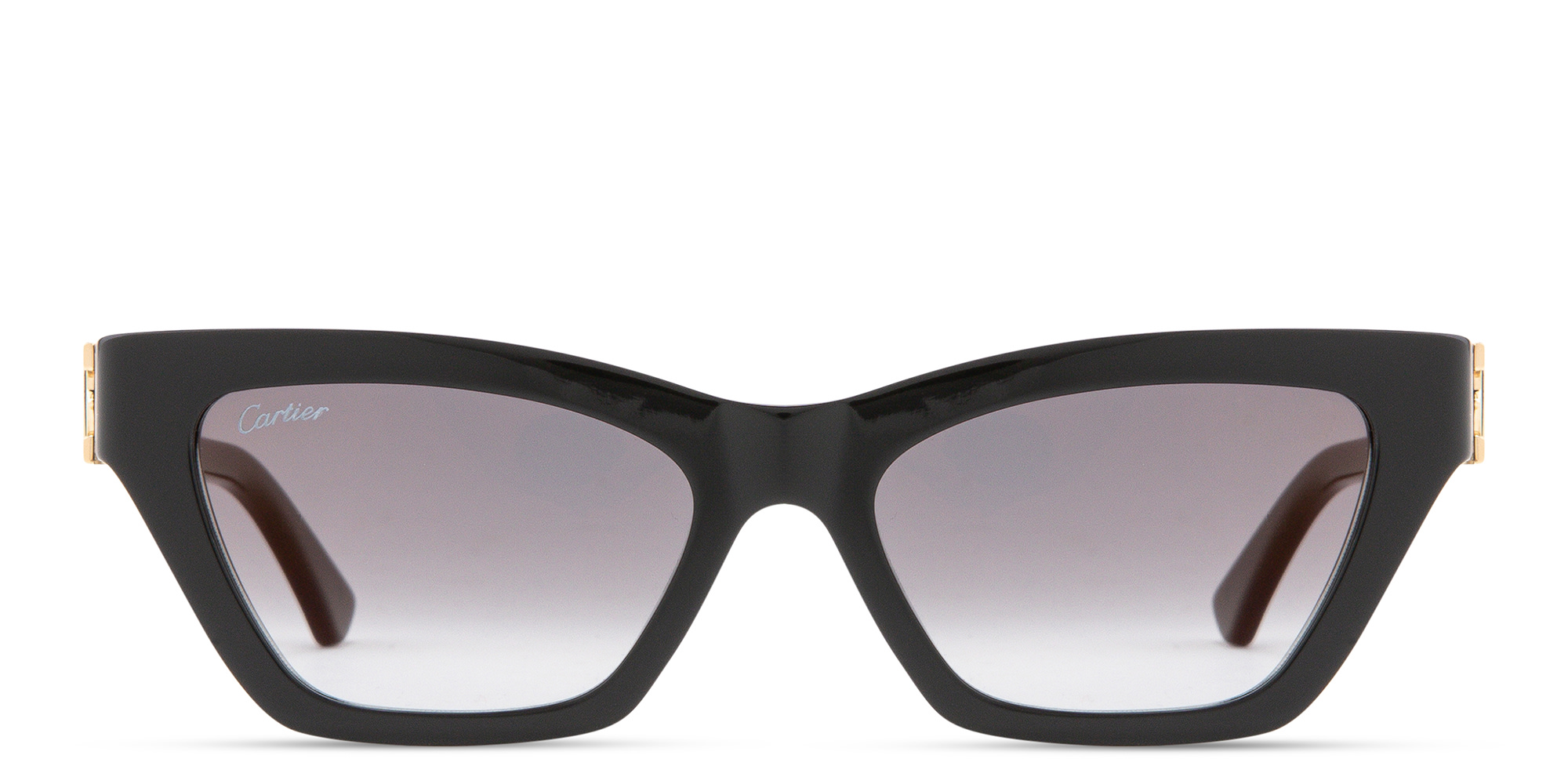 Cartier Double 'C'de Cartier Cat-Eye Sunglasses in Black – Product Photo 1