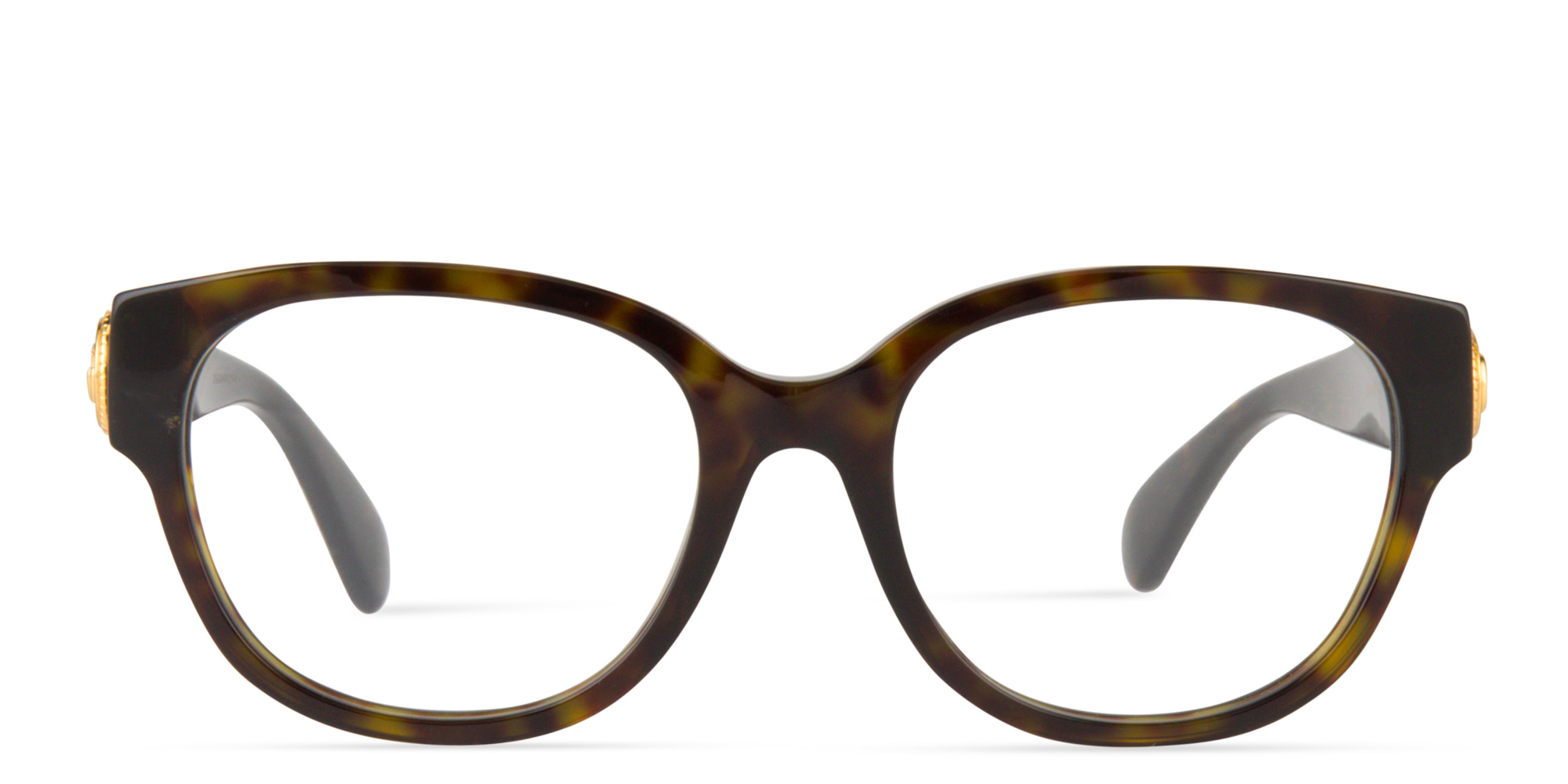 Shop GUCCI Square Eyeglasses in Havana online.