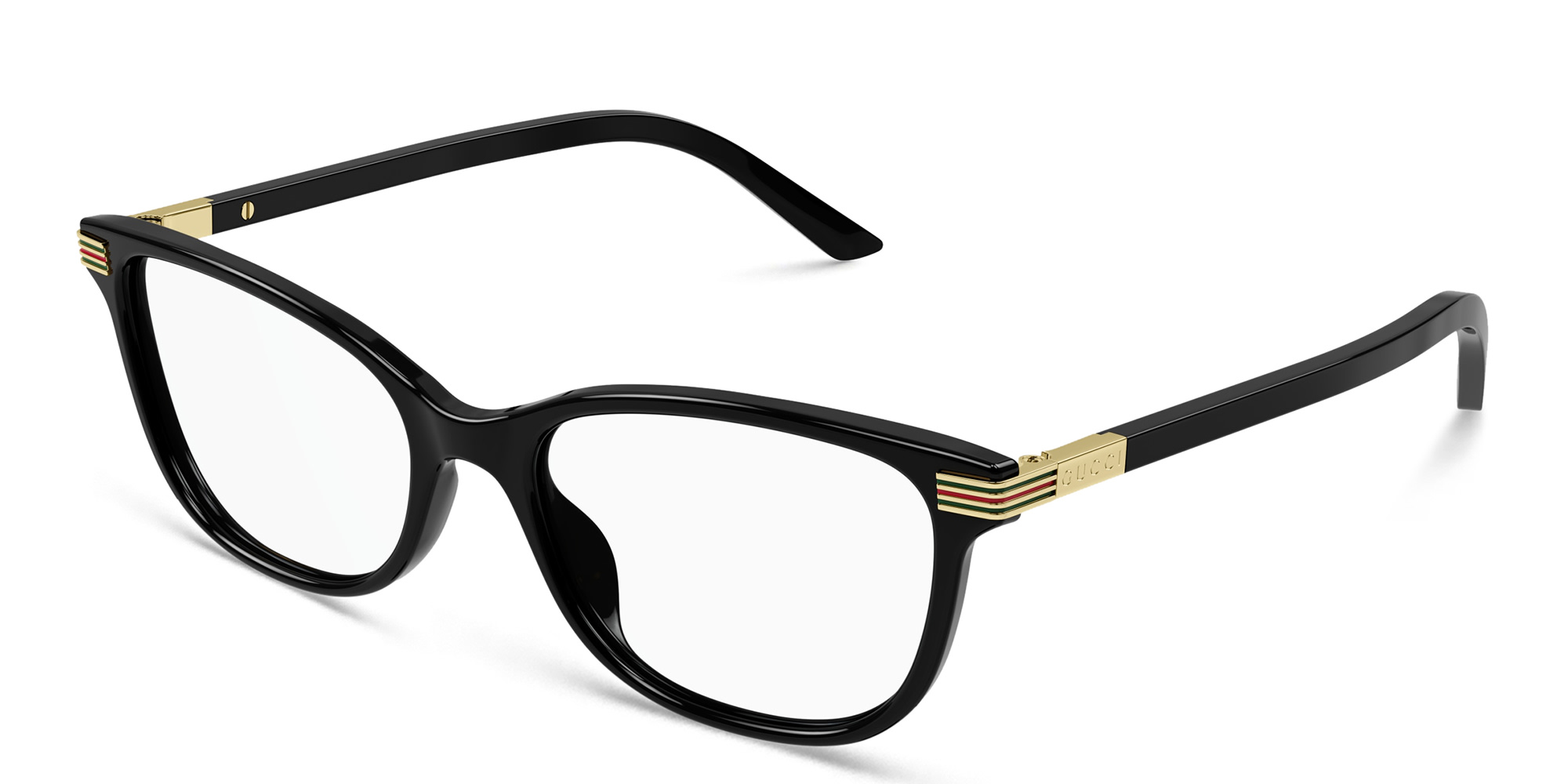 Shop GUCCI Cat-Eye Eyeglasses in Black online.