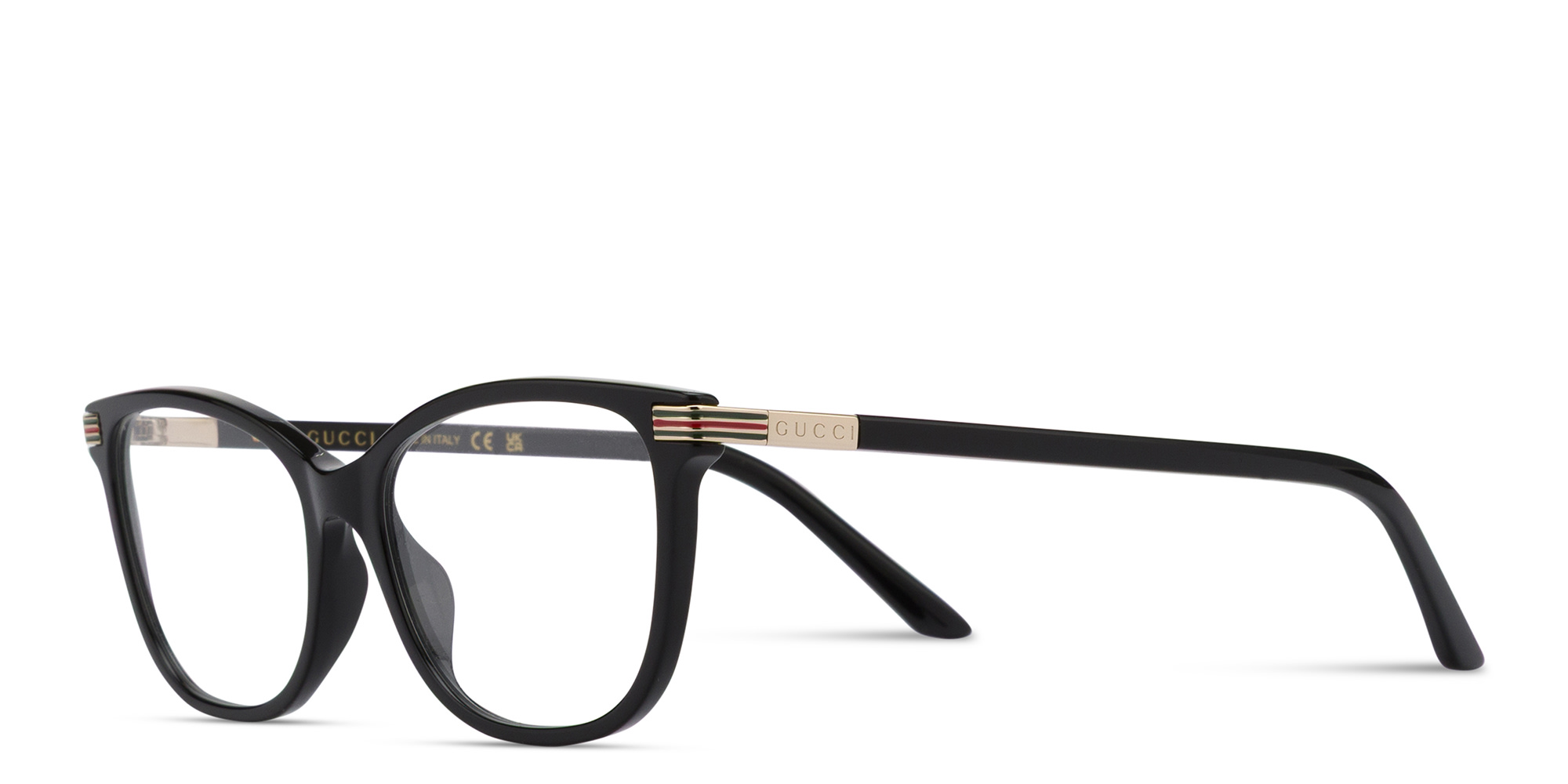 Shop GUCCI Cat-Eye Eyeglasses in Black online.