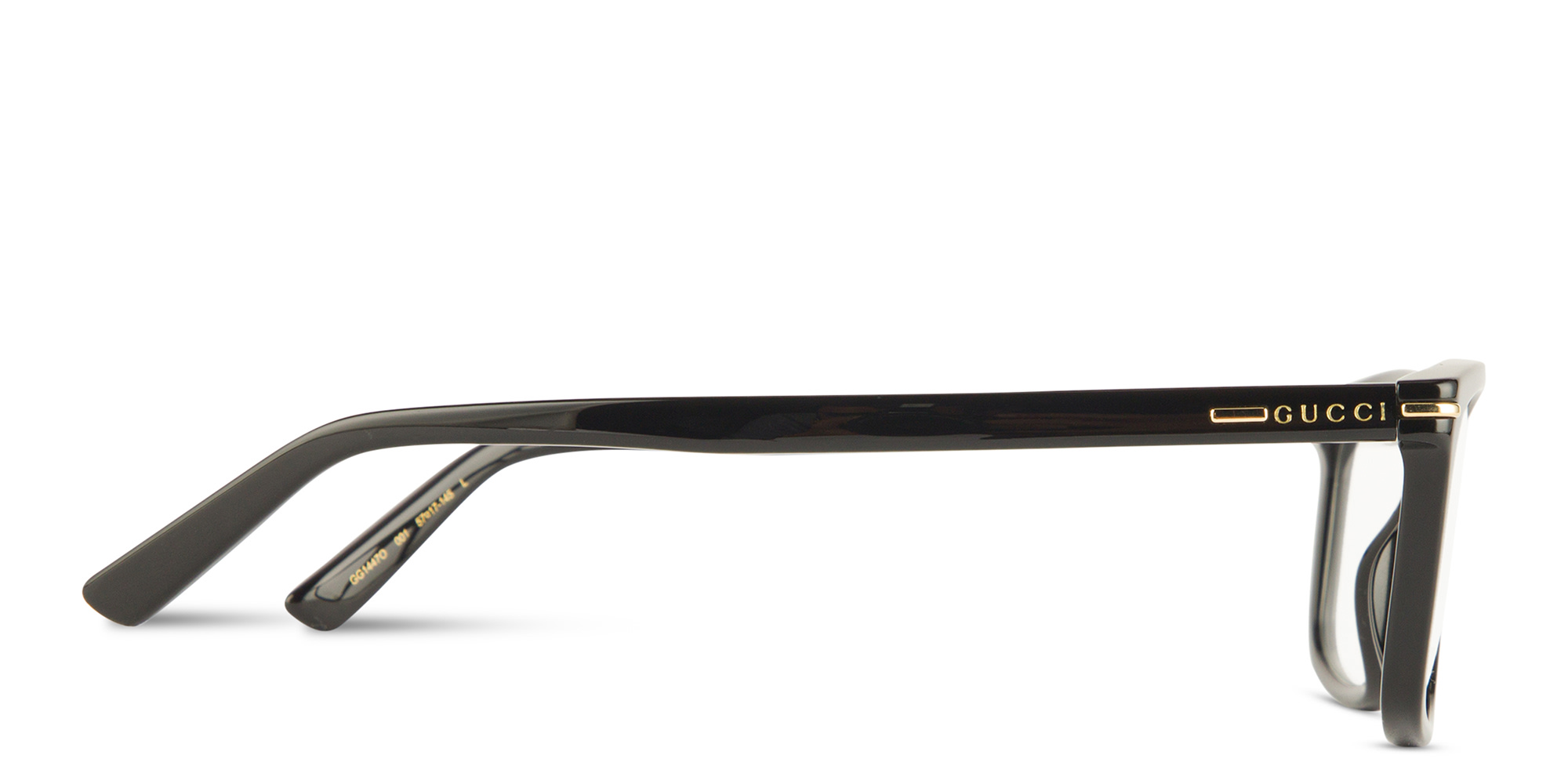 GUCCI Wide Rectangle Eyeglasses in Black – Product Photo 3