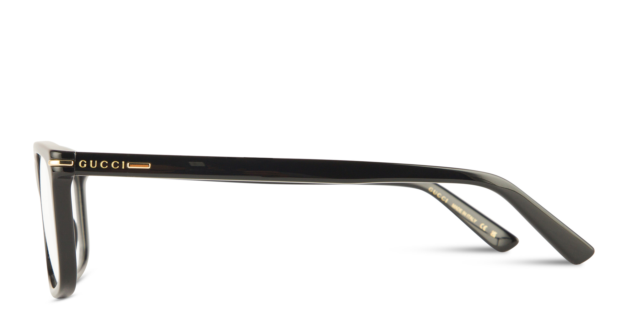 GUCCI Wide Rectangle Eyeglasses in Black – Product Photo 4