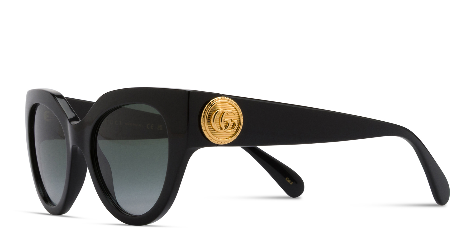 Shop GUCCI Cat-Eye Sunglasses in Black online.