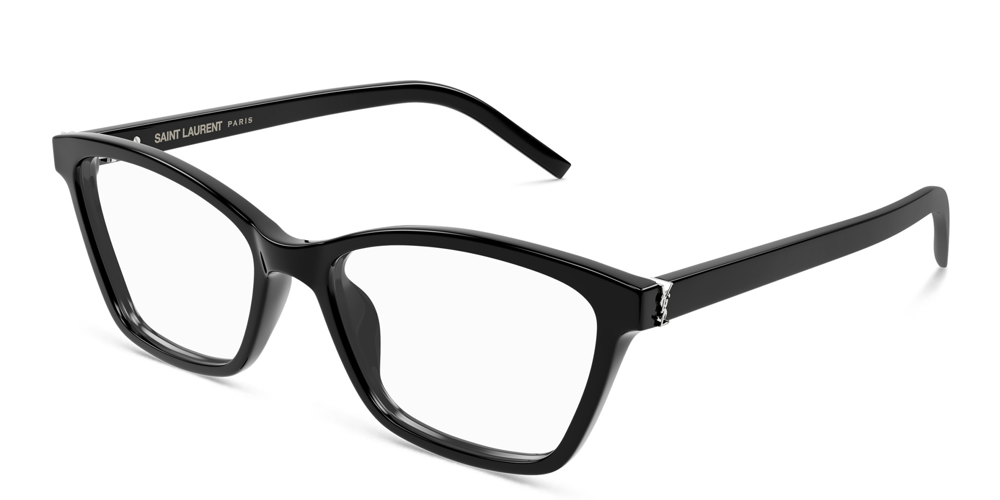 SAINT LAURENT Wide Cat-Eye Eyeglasses in Black – Product Photo 1