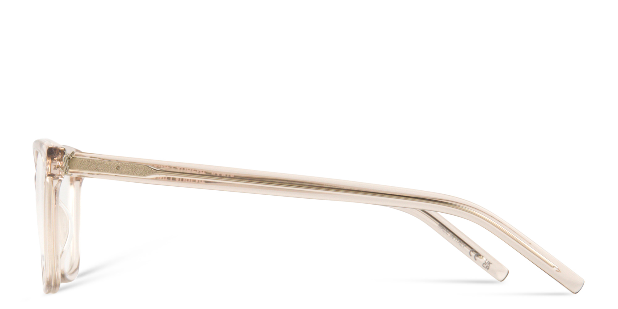 Shop SAINT LAURENT Wide Cat-Eye Eyeglasses in Clear online.