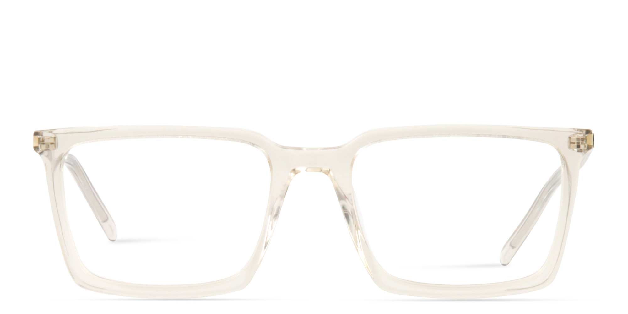 Shop SAINT LAURENT Unisex Square Eyeglasses in Clear online.