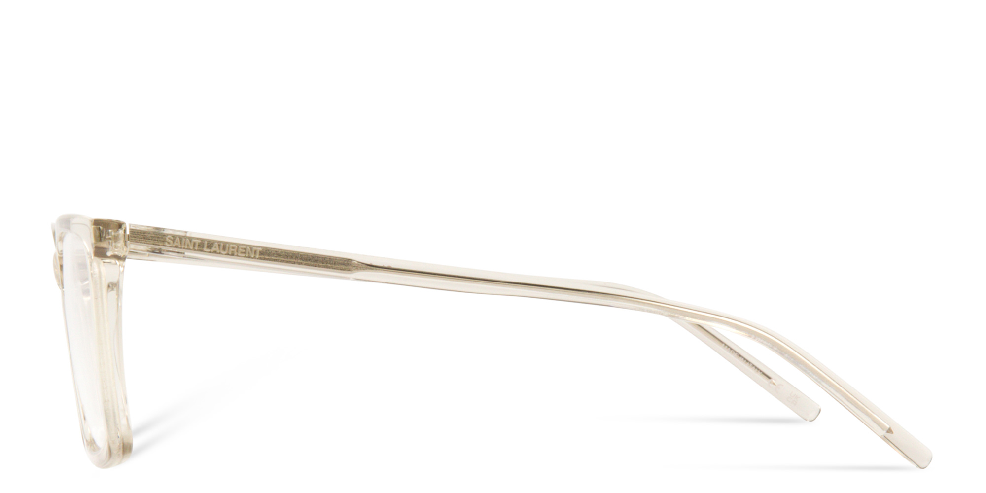 Shop SAINT LAURENT Unisex Square Eyeglasses in Clear online.