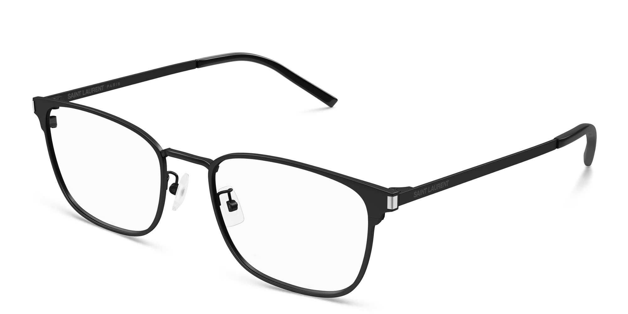 SAINT LAURENT Unisex Square Eyeglasses in Black – Product Photo 1