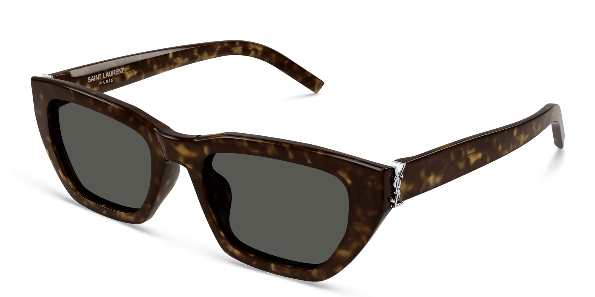 Shop SAINT LAURENT Cat-Eye Sunglasses in Havana online.