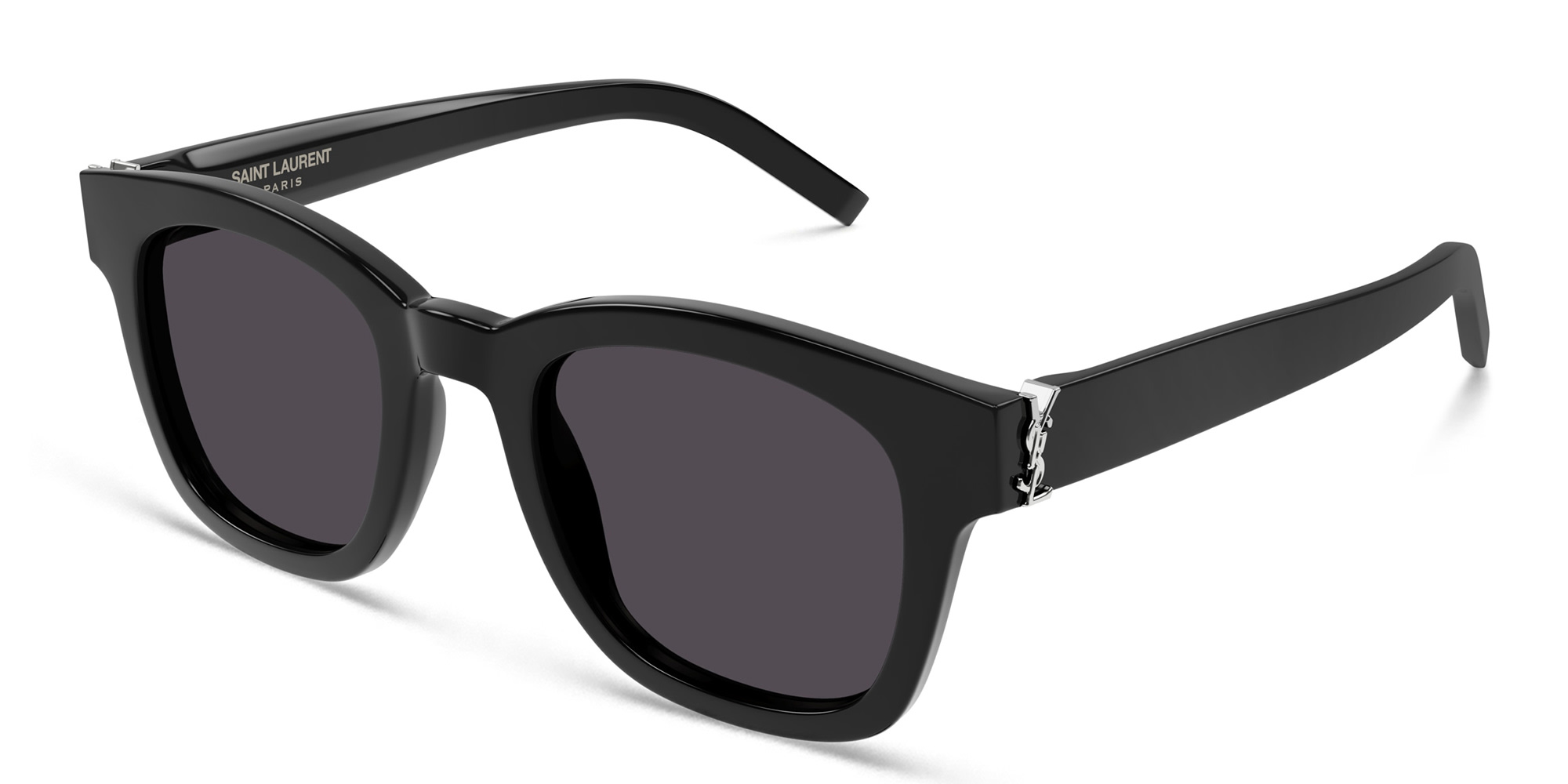 Shop SAINT LAURENT Unisex Square Sunglasses in Black online.