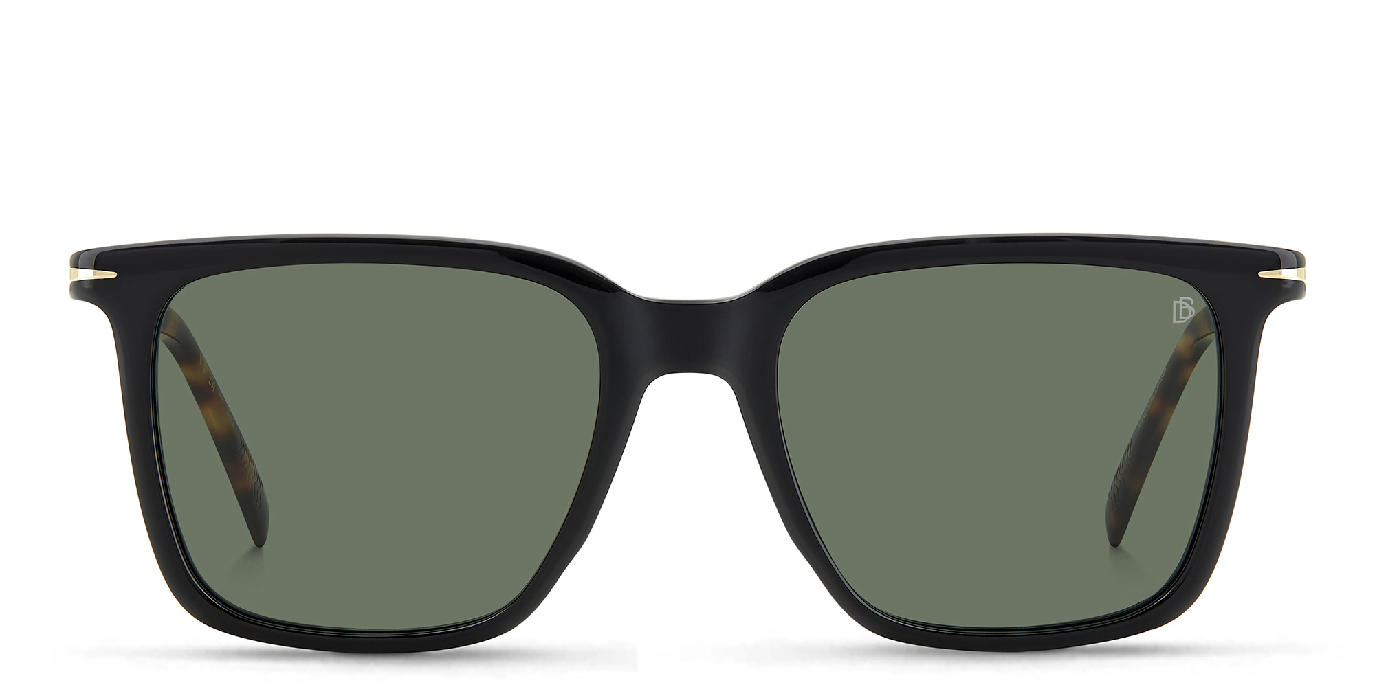 Shop DAVID BECKHAM Rectangle Sunglasses in Black Havana online.