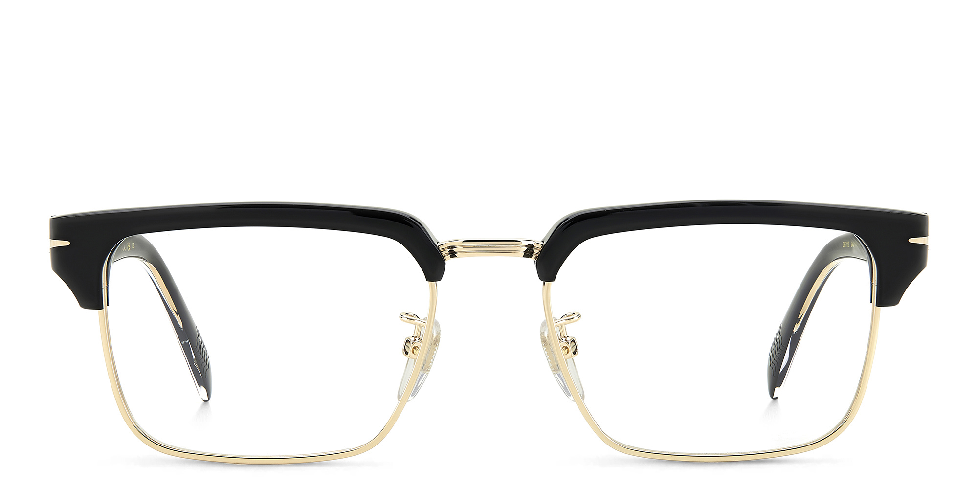 DAVID BECKHAM Rectangle Eyeglasses in Black Gold – Product Photo 1