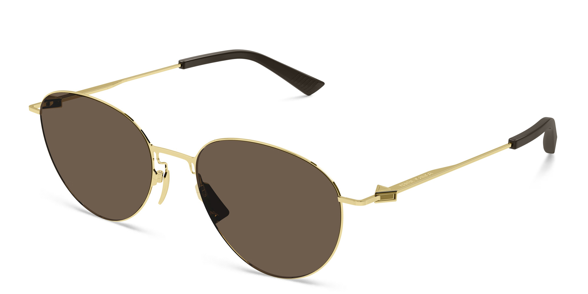 BOTTEGA VENETA Round Sunglasses in Gold – Product Photo 1