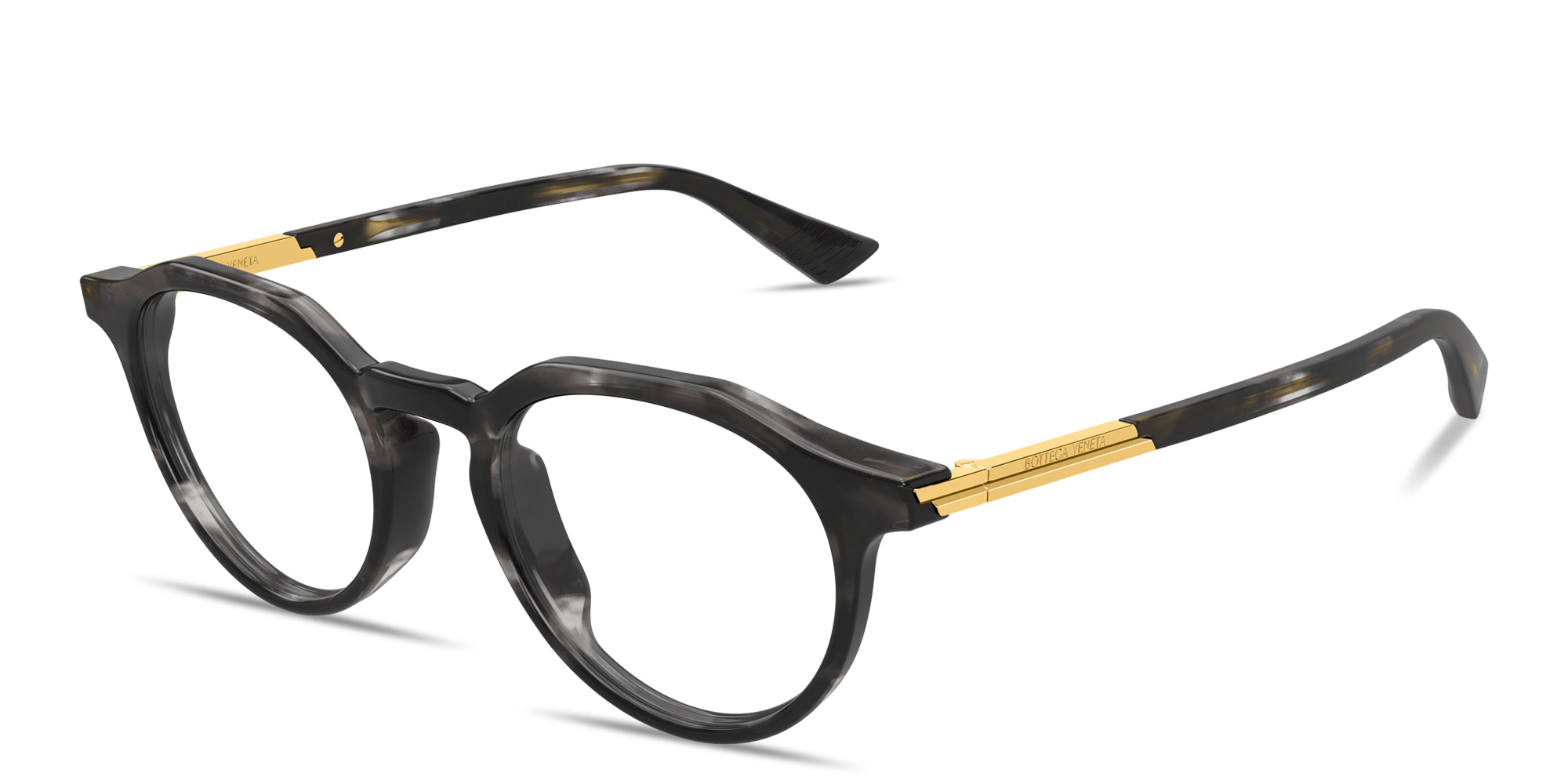 Shop BOTTEGA VENETA Ribbon Panthos Eyeglasses in Black online.
