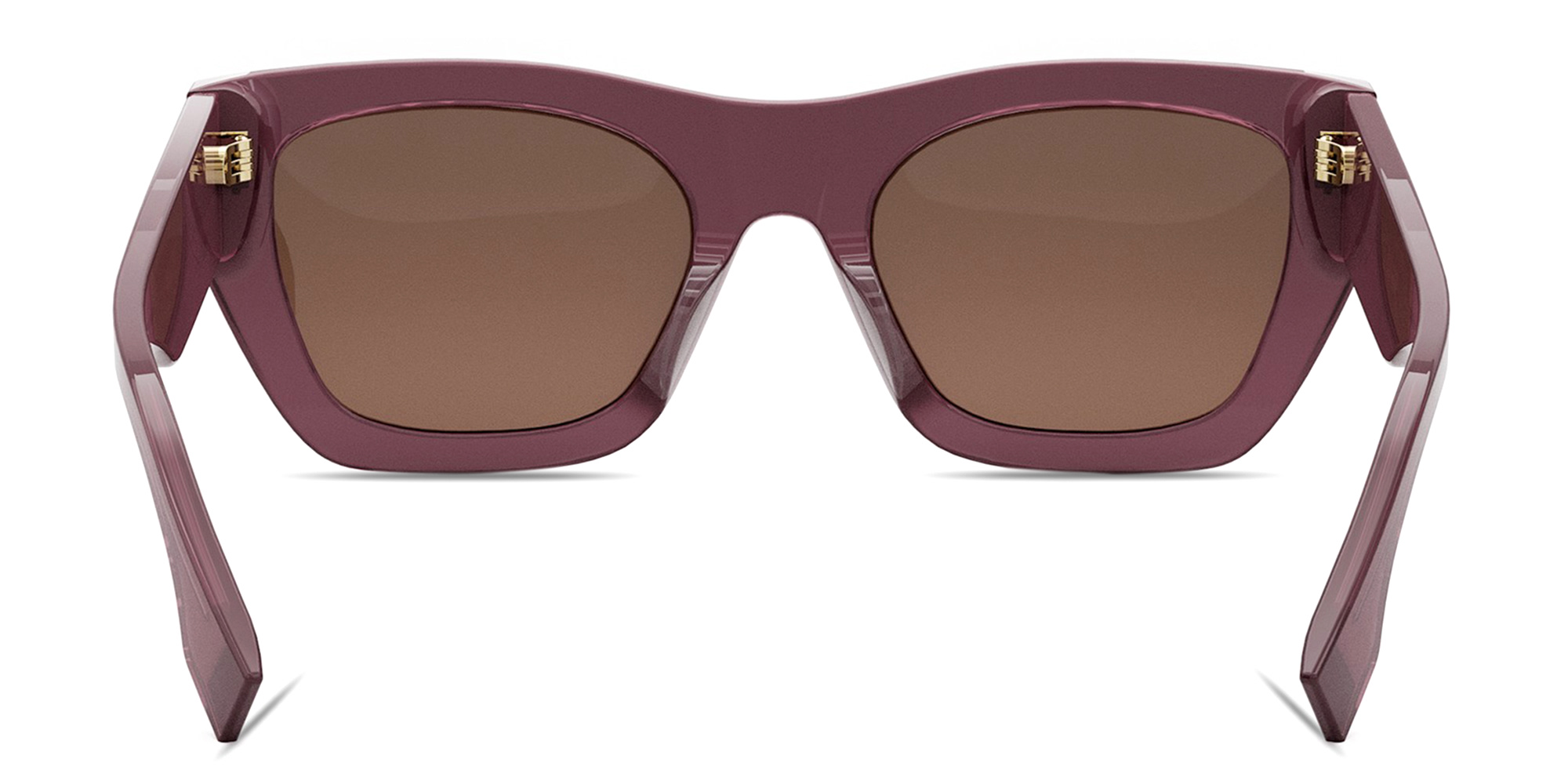 Shop FENDI Fendi Roma Violet Rectangular Sunglasses in Transparent Purple online.