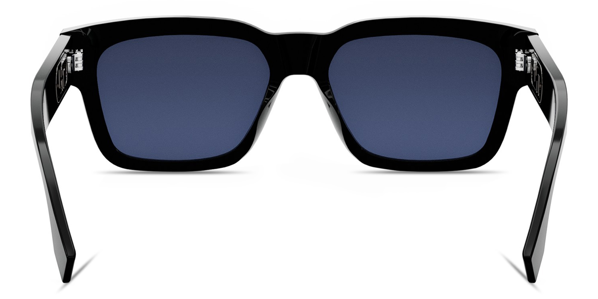 Shop FENDI O'Lock Black Rectangular Sunglasses in Black online.