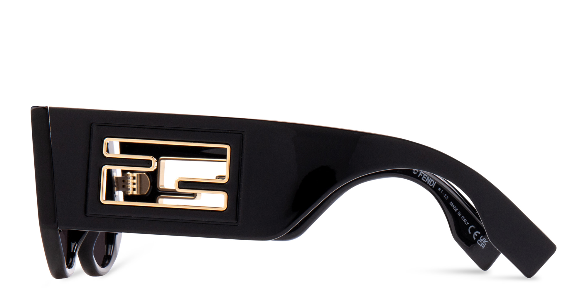 تسوق نظارات شمسية باغيت بإطار دائري فيندي بلون أسود أونلاين.