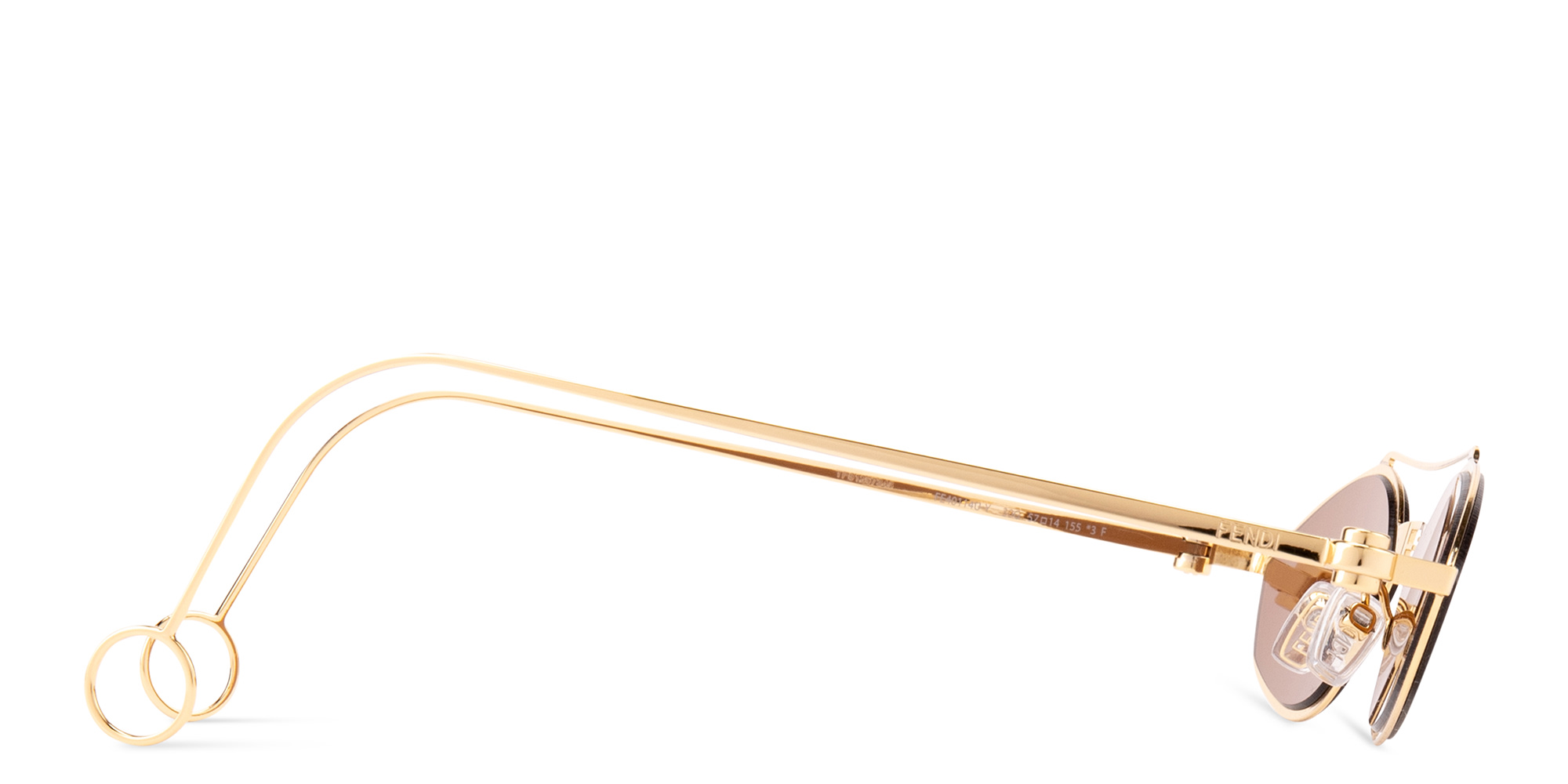 Shop FENDI Baguette Cat-Eye Sunglasses in Gold online.