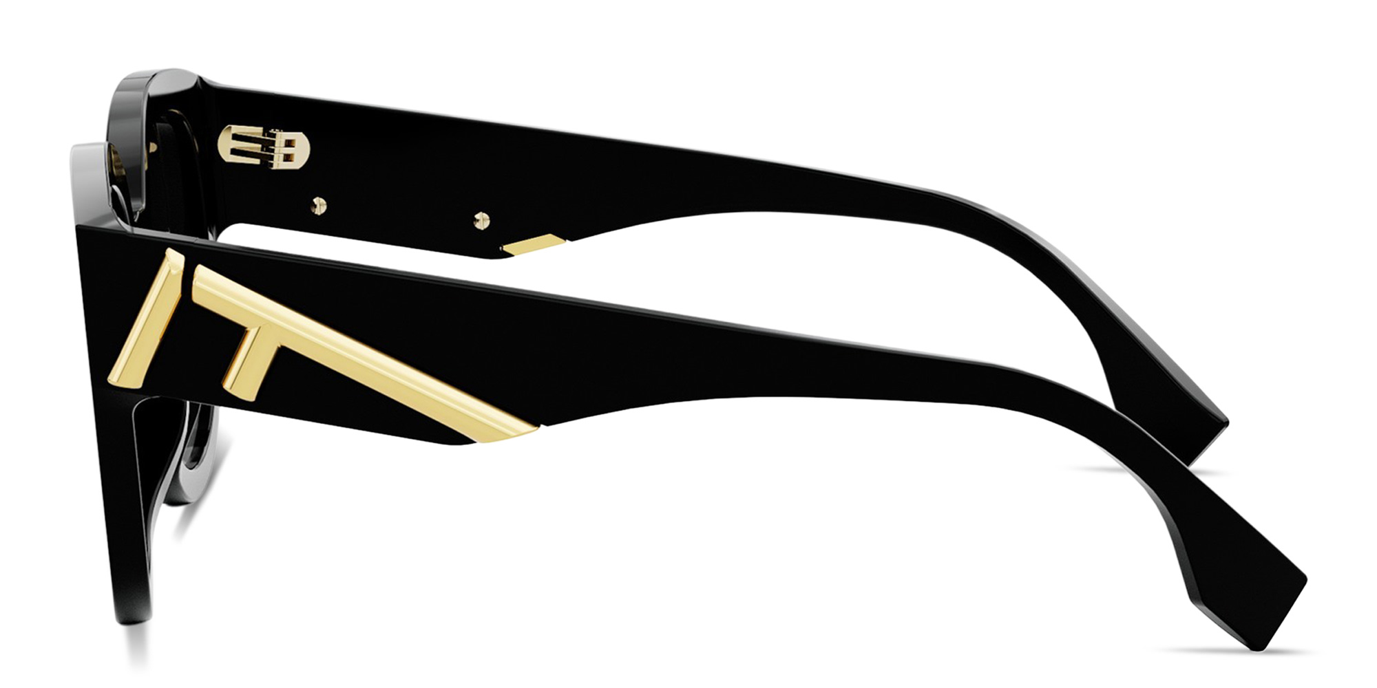 FENDI Fendi First Square Sunglasses in Black – Product Photo 3