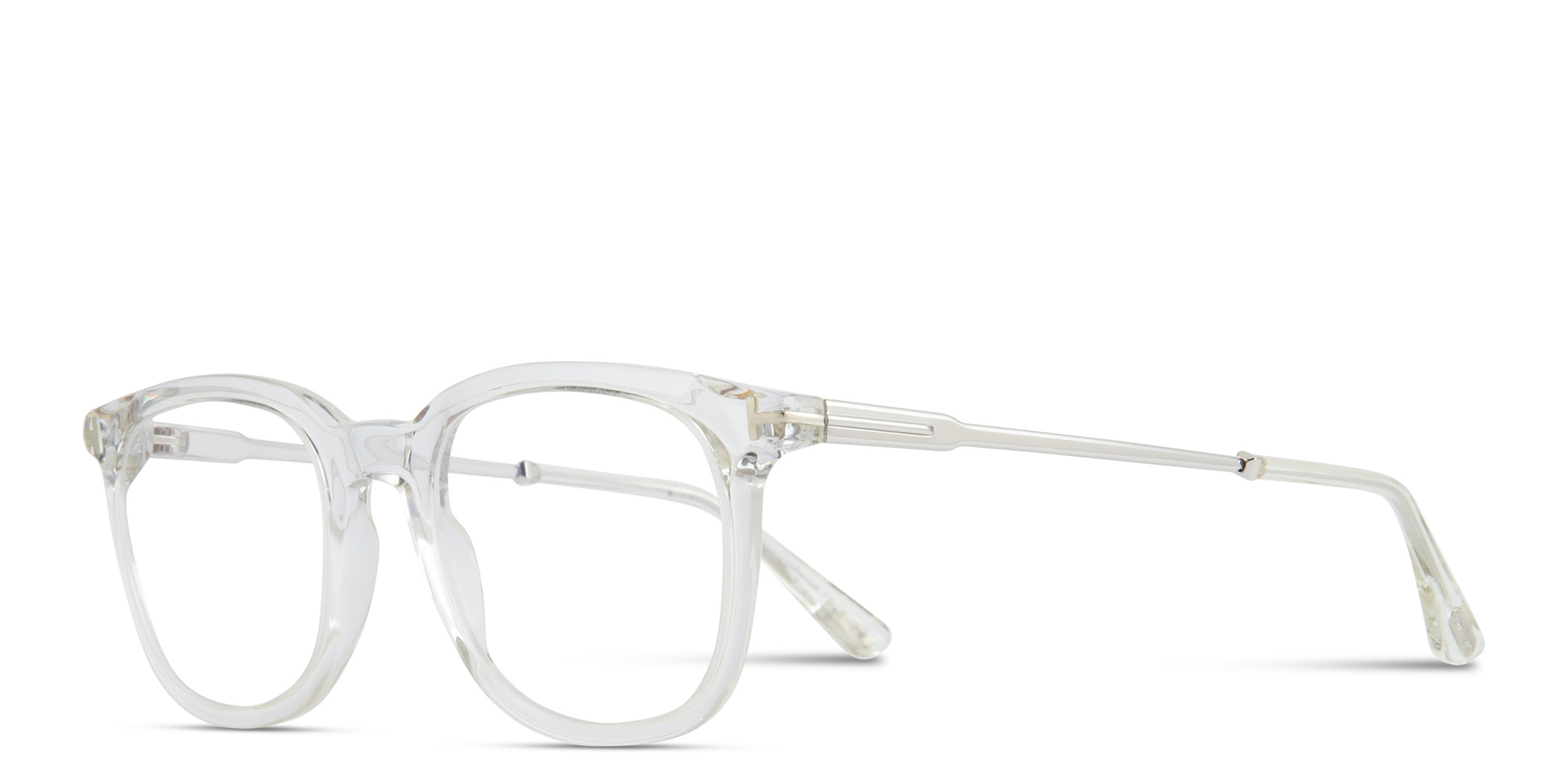 TOM FORD Square Eyeglasses in Crystal – Product Photo 2