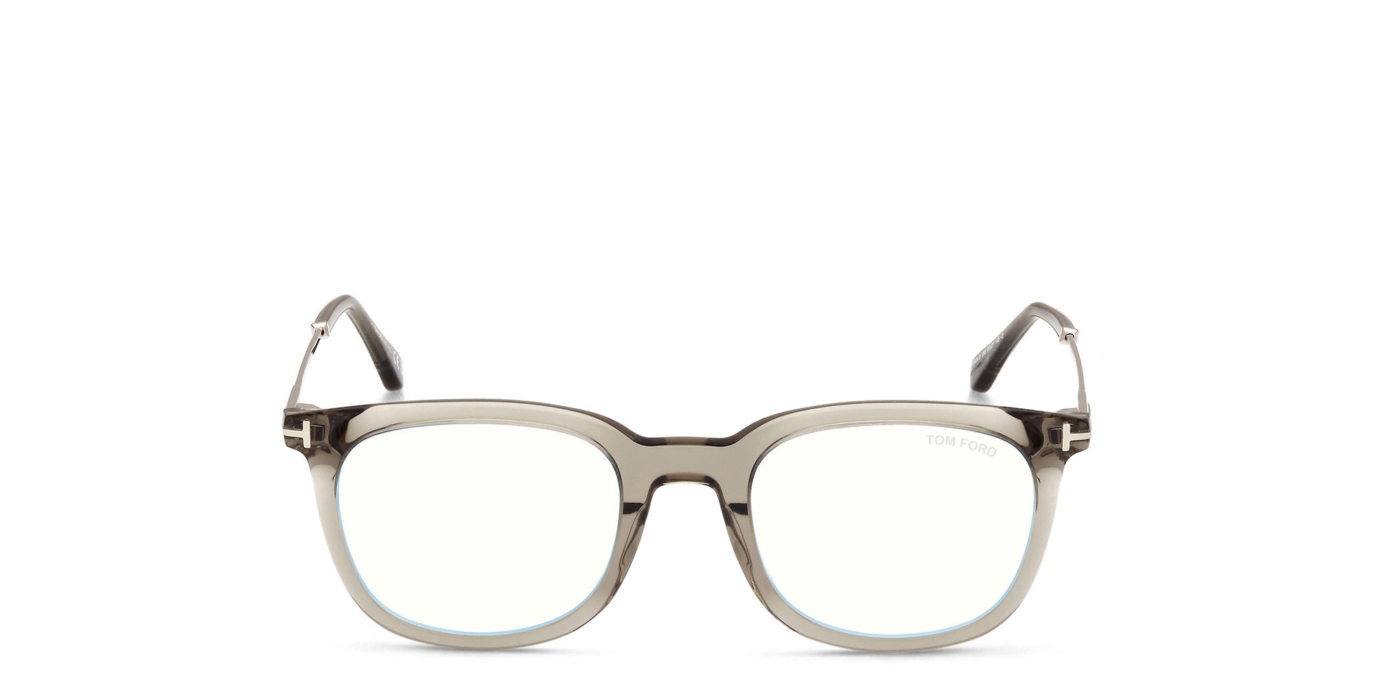 TOM FORD Square Eyeglasses in Shiny Dark Green – Product Photo 1