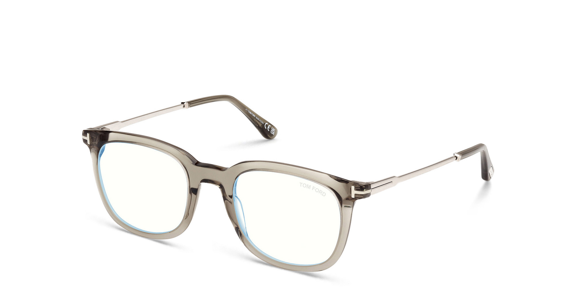 TOM FORD Square Eyeglasses in Shiny Dark Green – Product Photo 2