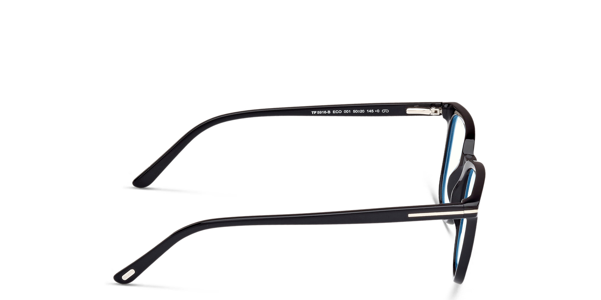 تسوق نظارات طبية مربعة توم فورد بلون أسود لامع أونلاين.