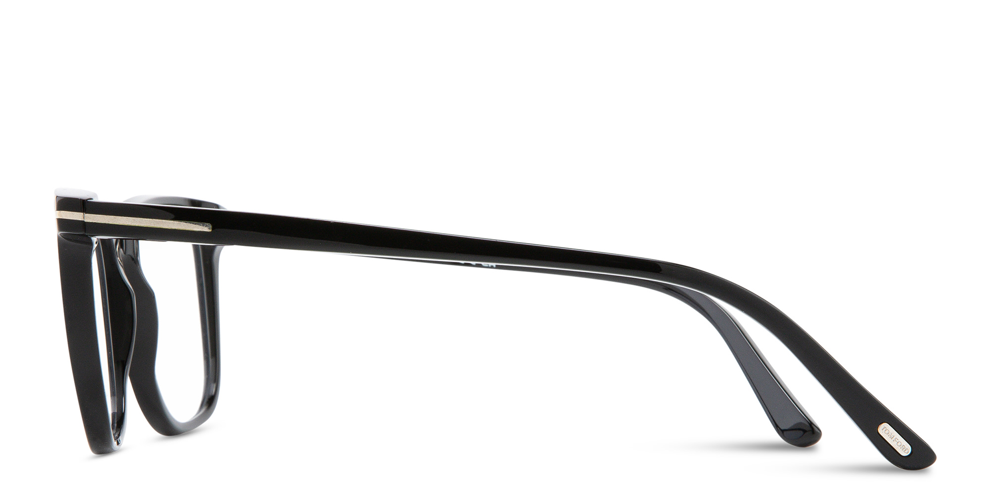 Shop TOM FORD Square Eyeglasses in Shiny Black online.