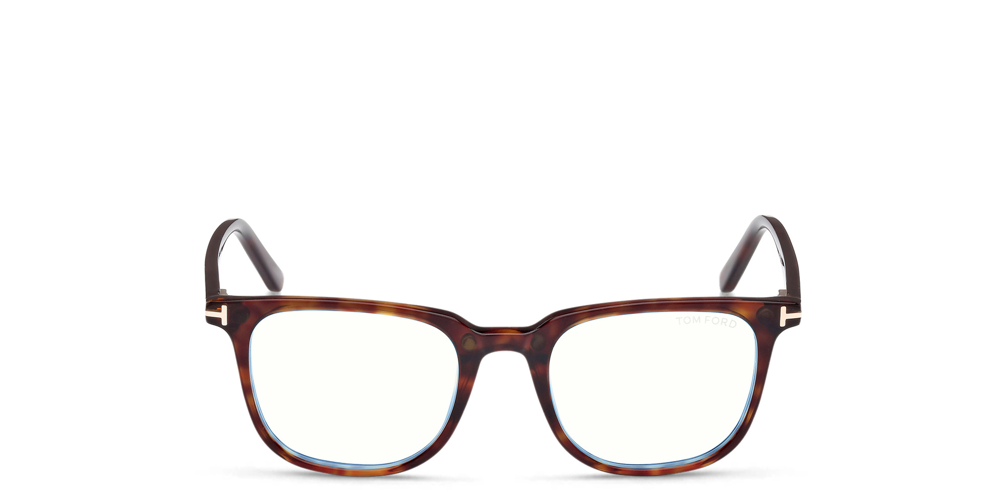 Shop TOM FORD Square Eyeglasses in Dark Havana online.