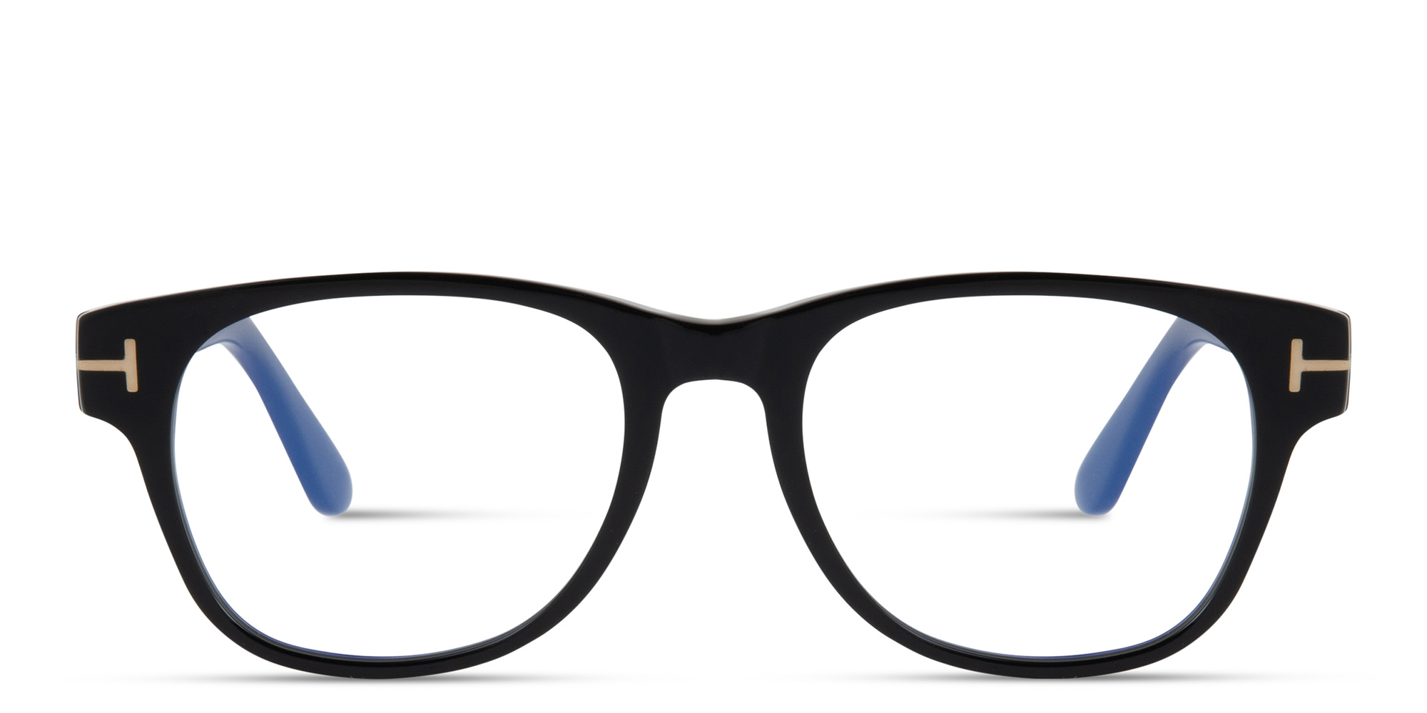 Shop TOM FORD Square Eyeglasses in Shiny Black online.
