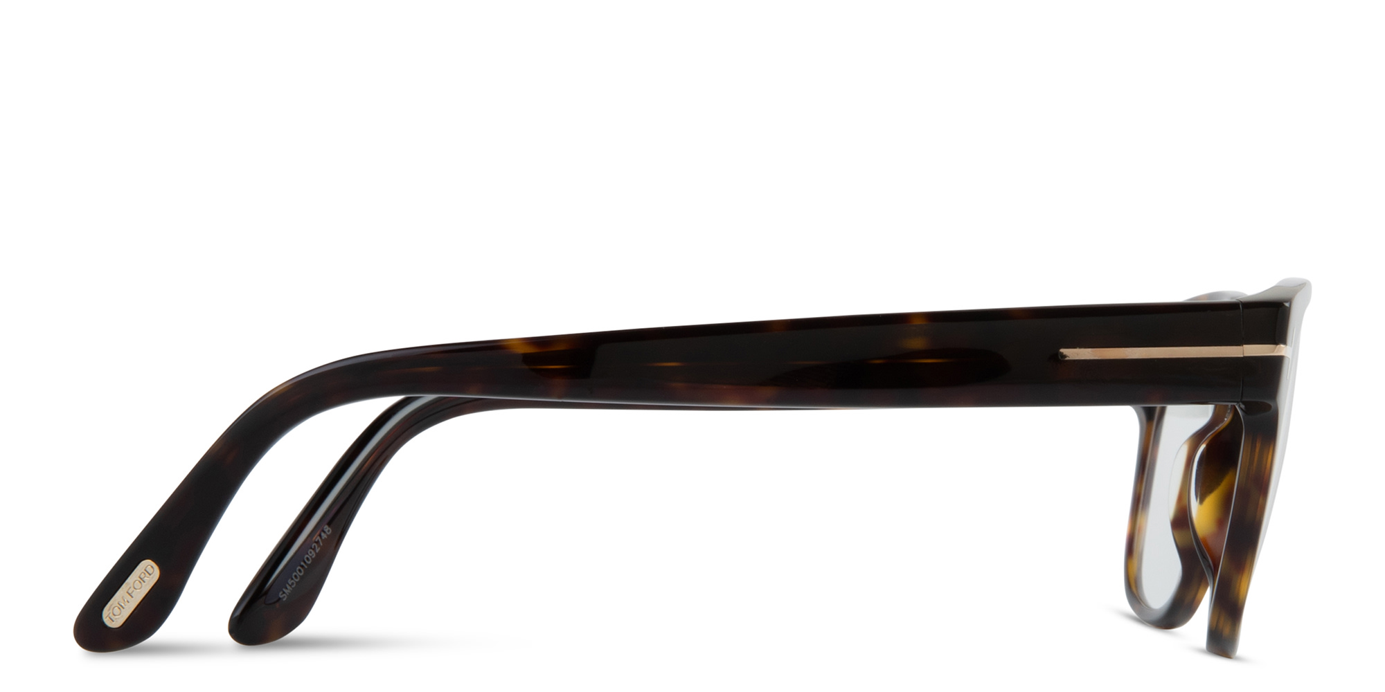 Shop TOM FORD Square Eyeglasses in Dark Havana online.