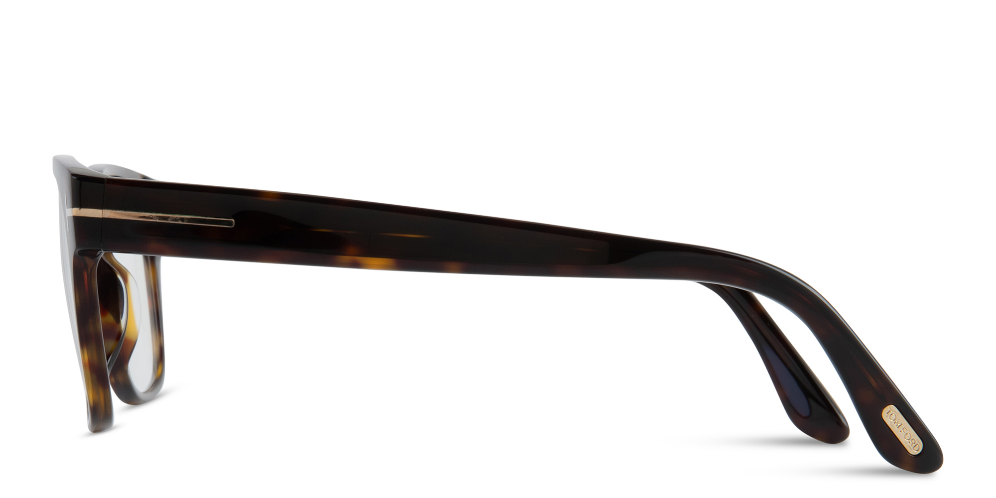 Shop TOM FORD Square Eyeglasses in Dark Havana online.