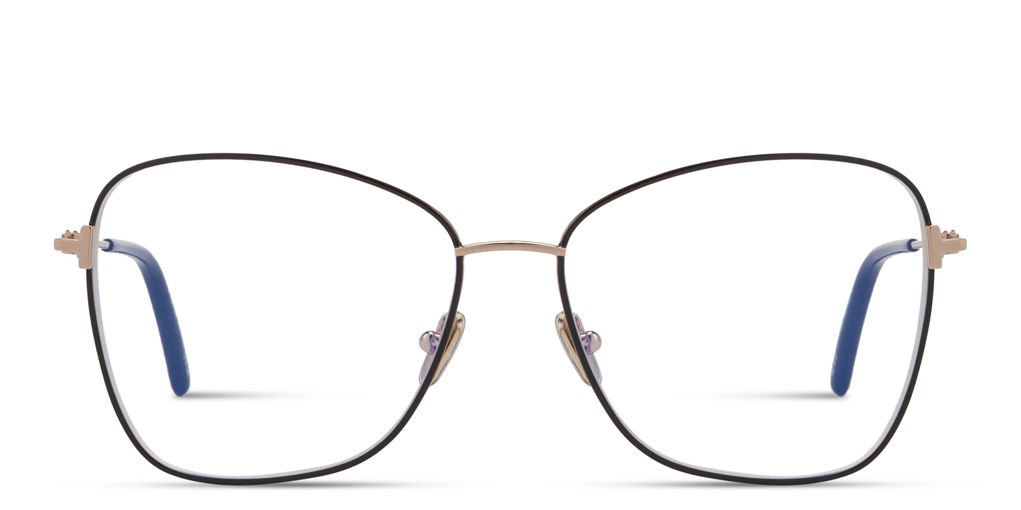 TOM FORD Wide Butterfly Eyeglasses in Black – Product Photo 1
