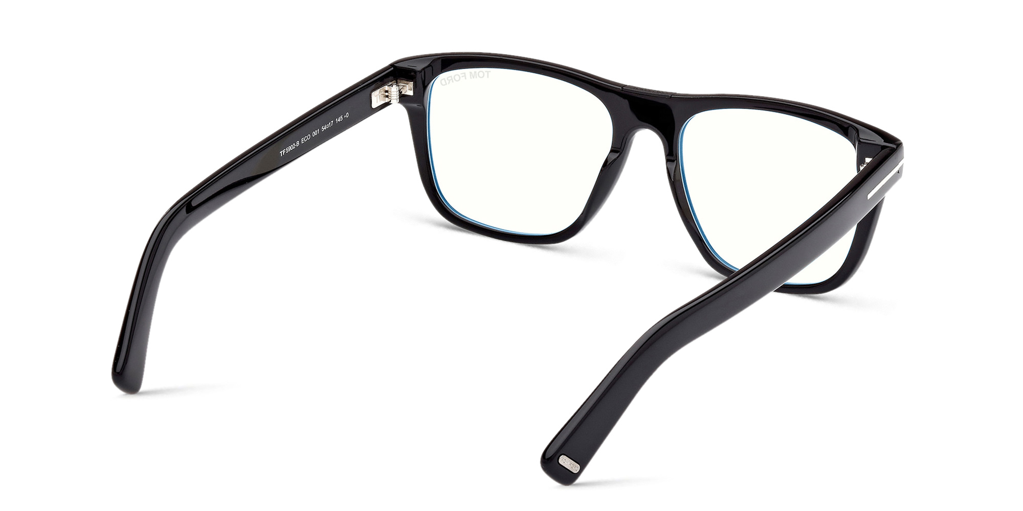 Shop TOM FORD Square Eyeglasses in Shiny Black online.
