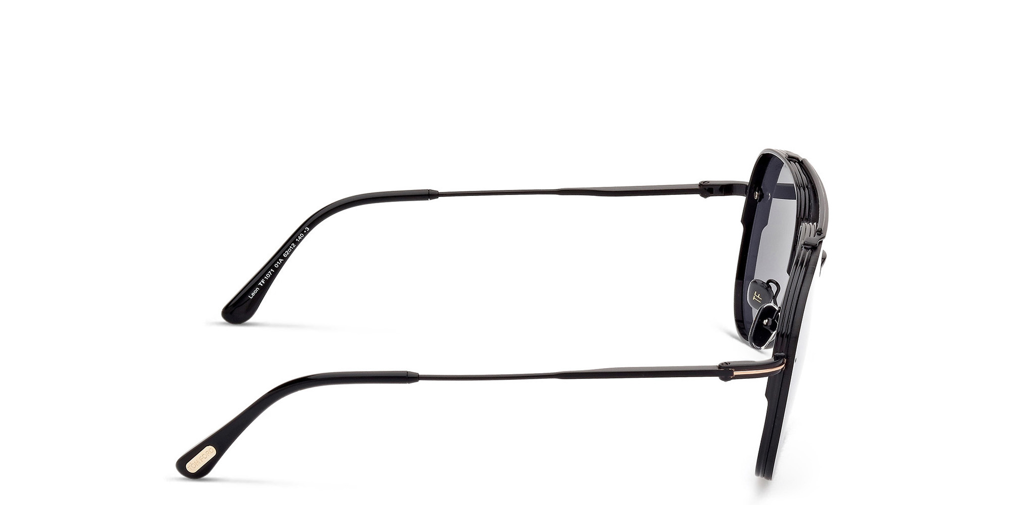 TOM FORD Leon Pilot Sunglasses in Shiny Black – Product Photo 3