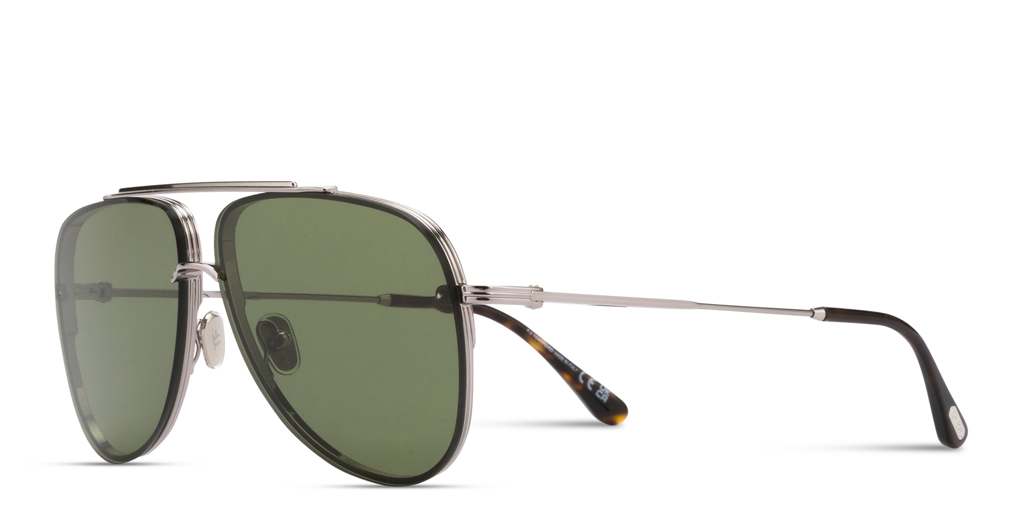 TOM FORD Leon Pilot Sunglasses in Silver – Product Photo 2