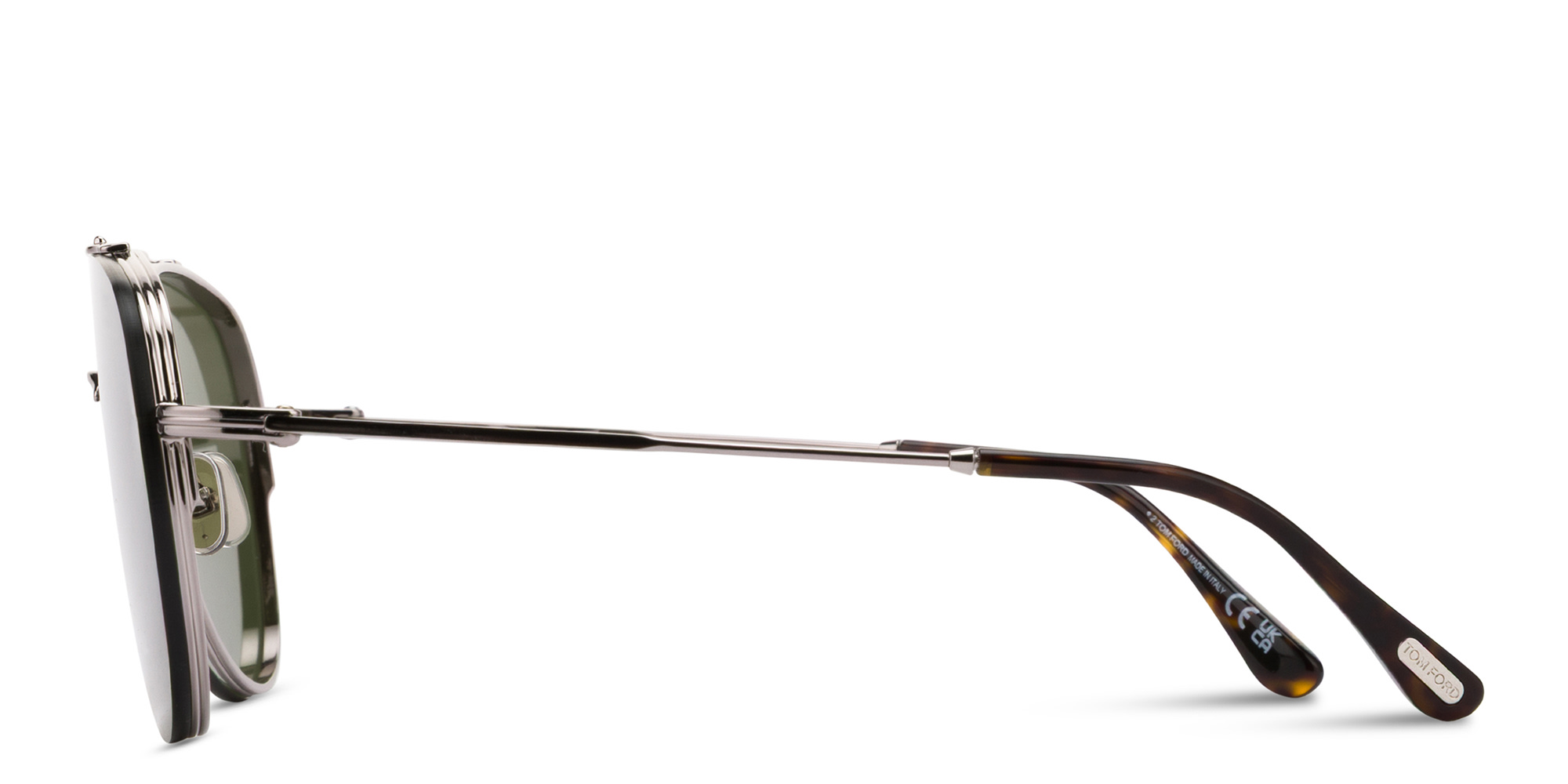 TOM FORD Leon Pilot Sunglasses in Silver – Product Photo 4