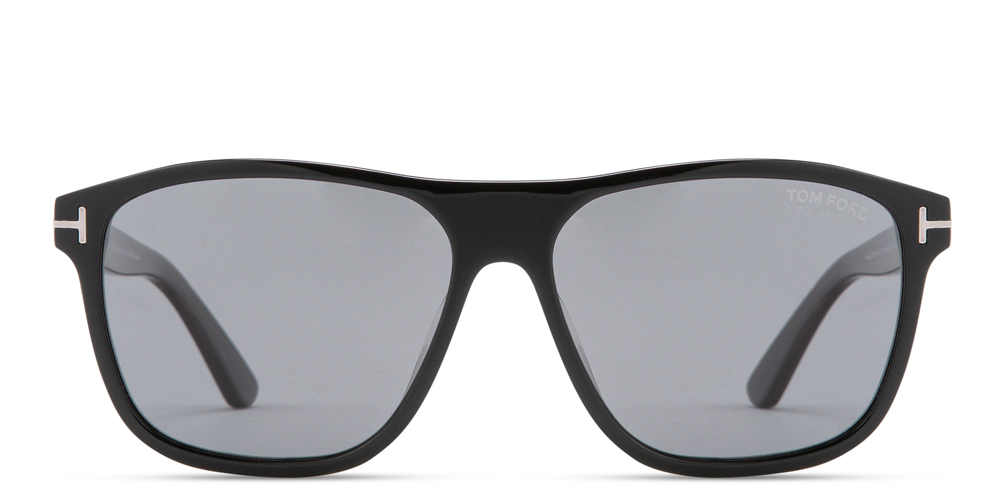 نظارات شمسية فرانسيس بإطار مربّع من توم فورد بلون أسود لامع - صورة المنتج 1