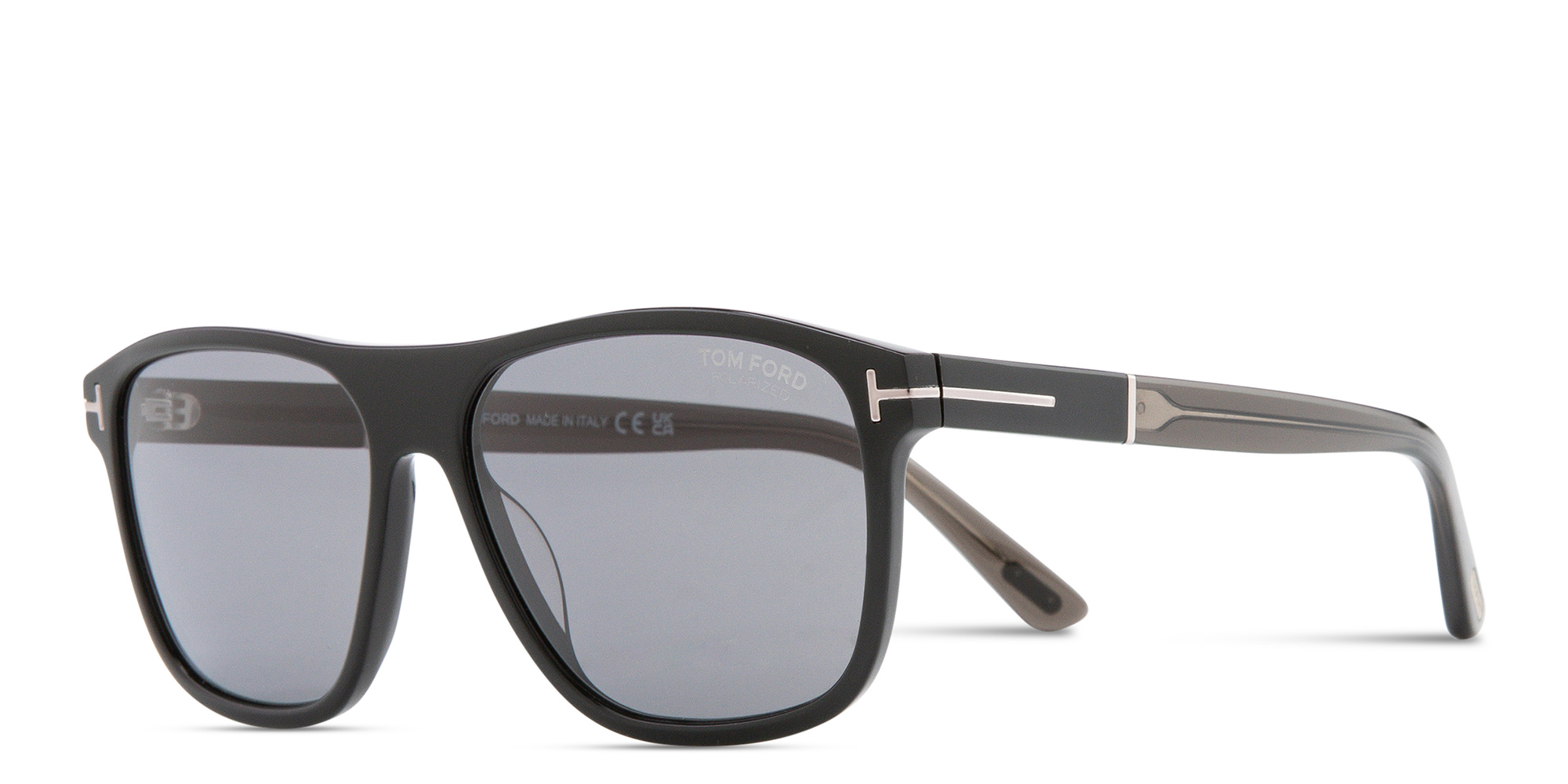 TOM FORD Frances Square Sunglasses in Shiny Black – Product Photo 2