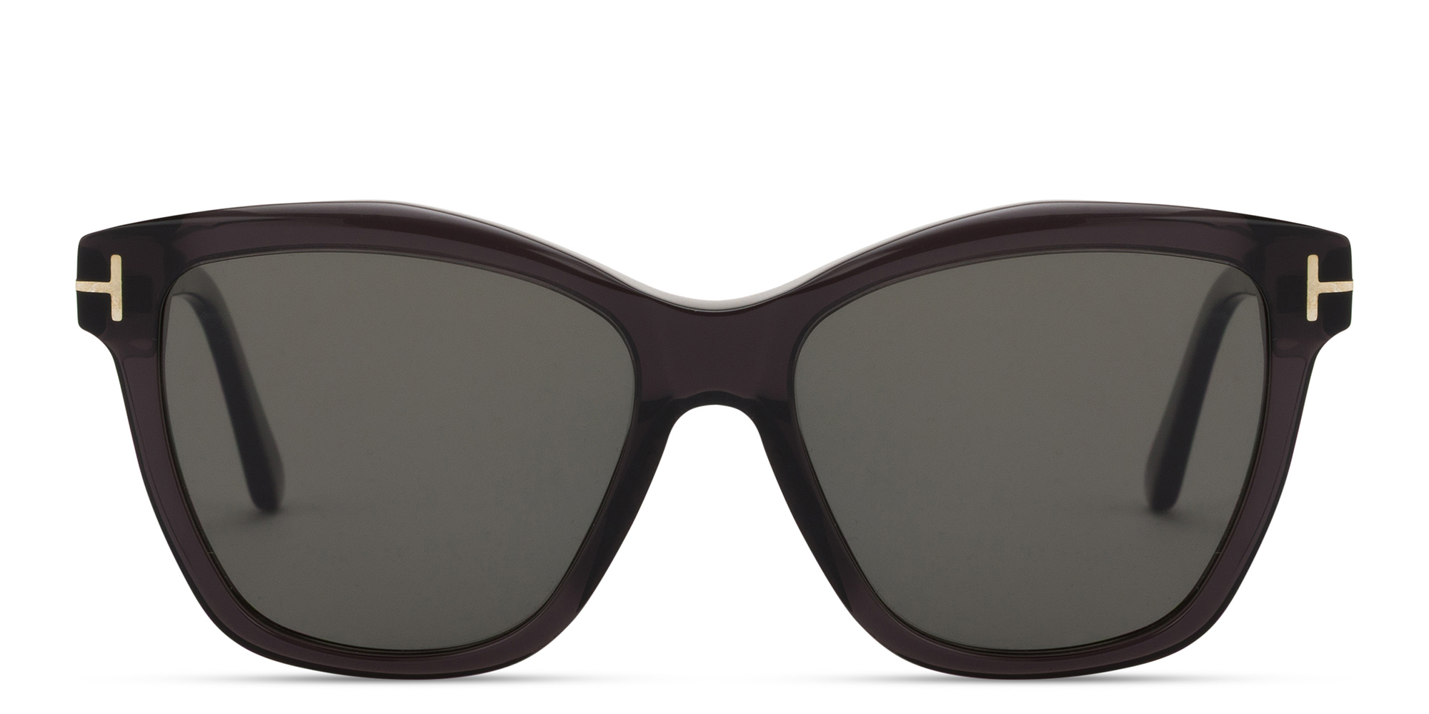 Shop TOM FORD Lucia Square Sunglasses in Black online.
