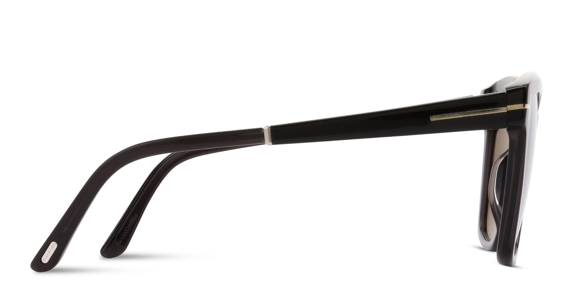 Shop TOM FORD Lucia Square Sunglasses in Black online.