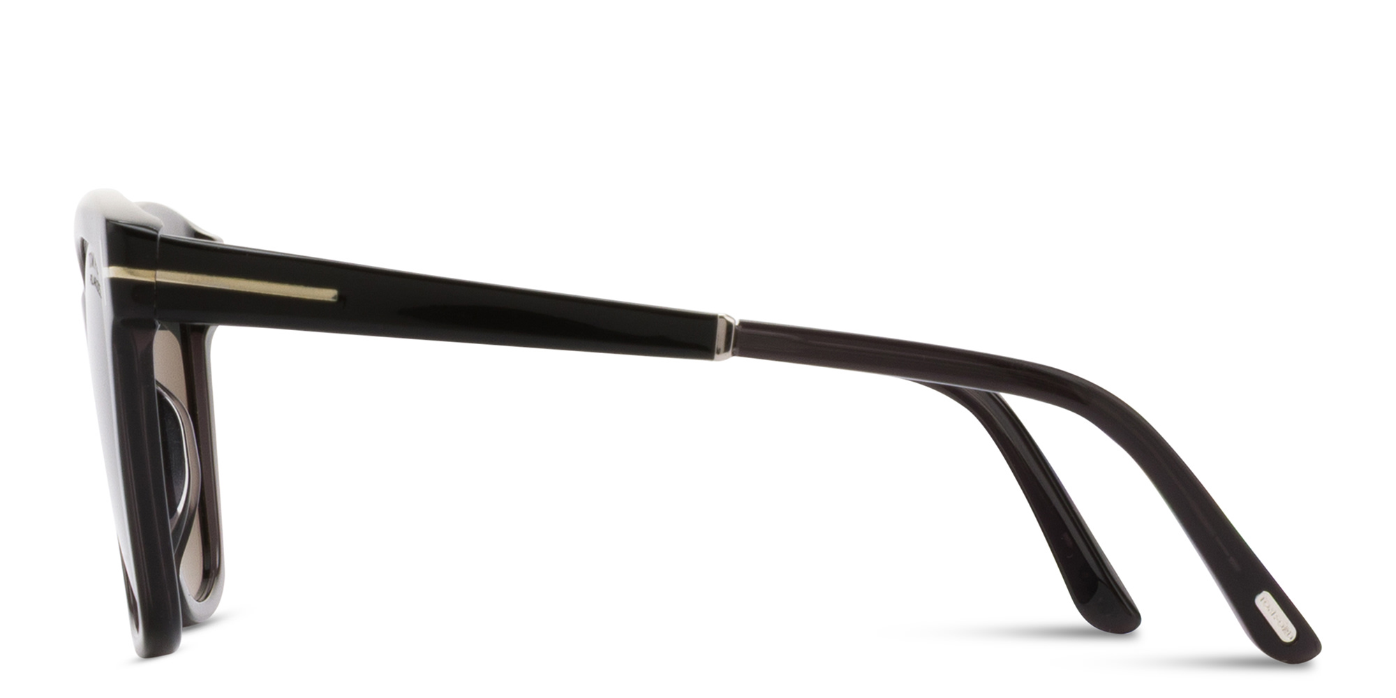 TOM FORD Lucia Square Sunglasses in Shiny Grey – Product Photo 4