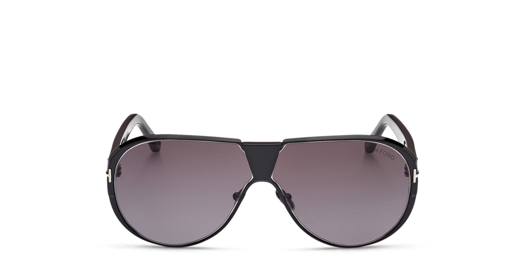 TOM FORD Vincenzo Pilot Sunglasses in Shiny Black – Product Photo 1