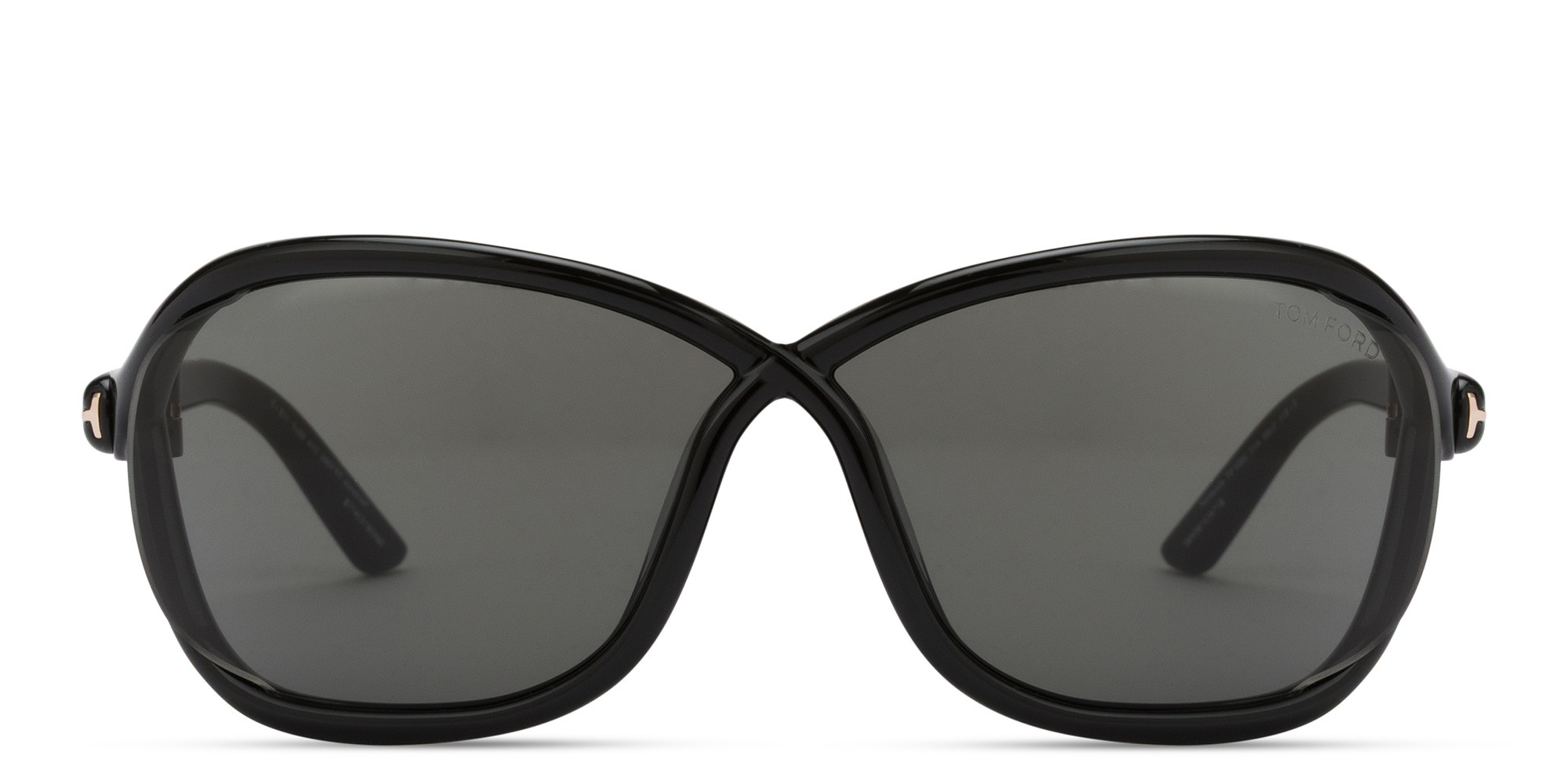 TOM FORD Fernanda Wide Butterfly Sunglasses in Shiny Black – Product Photo 1