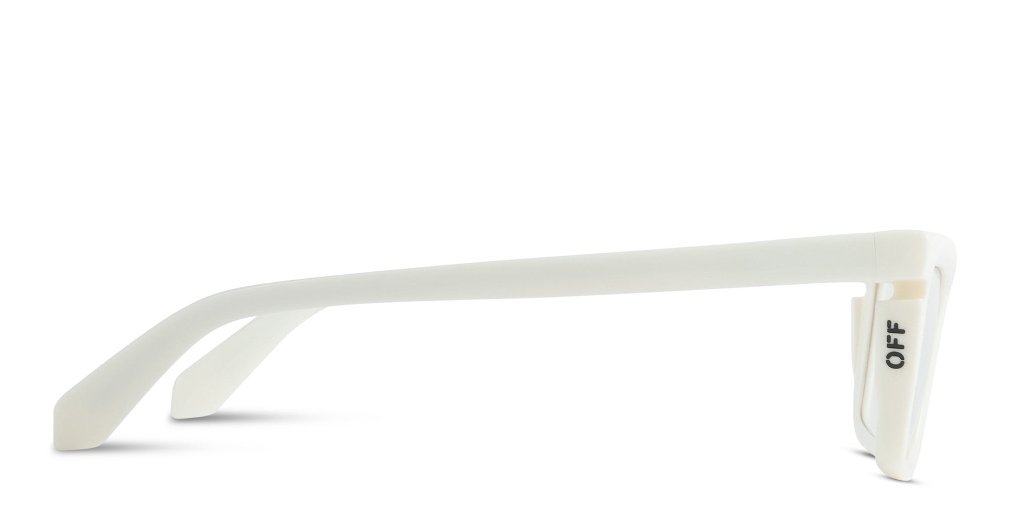 OFF WHITE Style 50 Unisex Wide Cat-Eye Eyeglasses in White – Product Photo 3