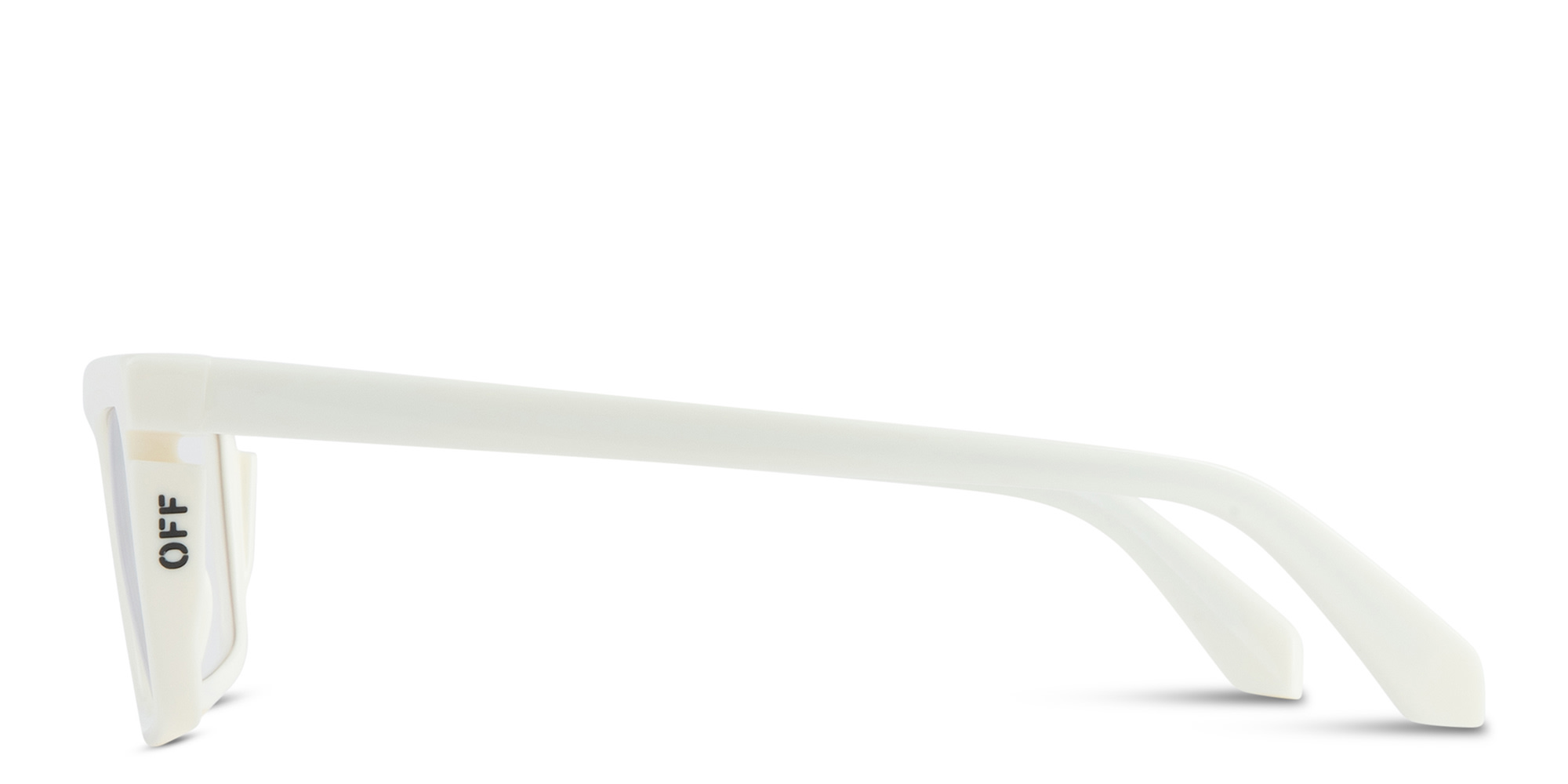 OFF WHITE Style 50 Unisex Wide Cat-Eye Eyeglasses in White – Product Photo 4