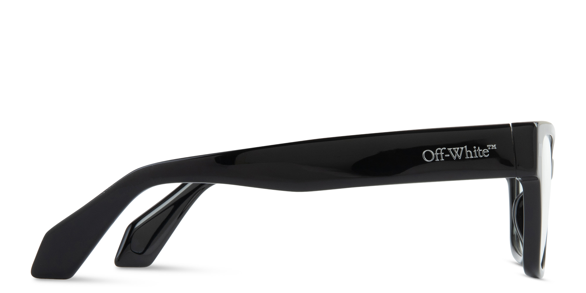 OFF WHITE Style 56 Unisex Rectangle Eyeglasses in Black – Product Photo 3